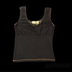 VTG denim look peasant top